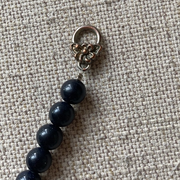 Black with a Tint of Glitter Gemstone Bracelet, Vintage - Picture 4 of 9